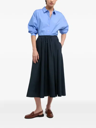 Aspesi Buttoned Poplin Shirt In Blue