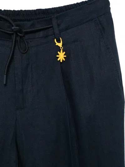 Manuel Ritz Elasticated Trousers In Blue