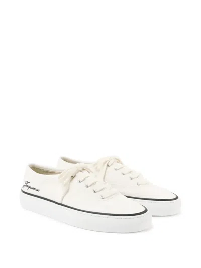 Jacquemus Les Fefe Logo-embroidered Canvas Sneakers In White