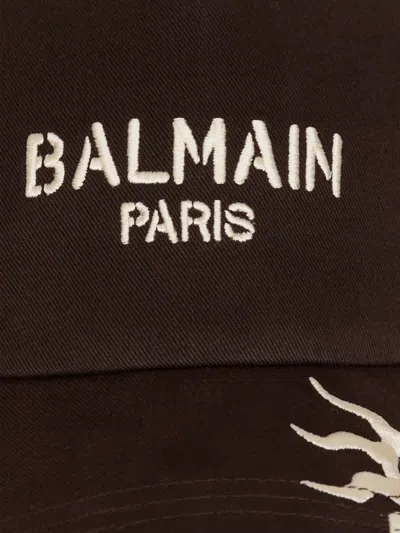 Balmain Logo-embroidery Baseball Cap In Pattern