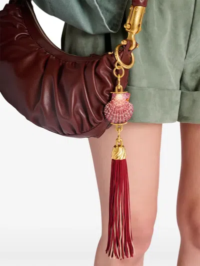 Balmain Shell Tassel Charm In Neutral