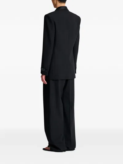 Balmain Single-breasted Shawl-lapel Blazer In Blue