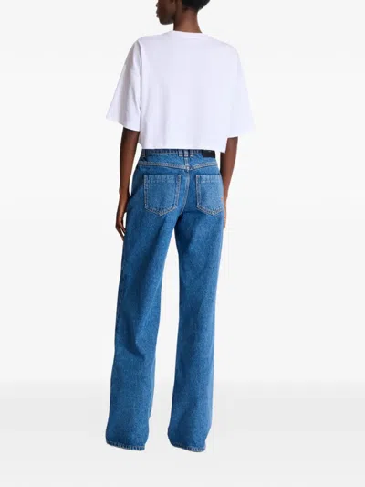 Balmain Plage Print T-shirt In White