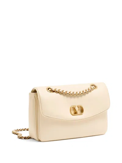 Valentino Garavani  Garavani Djuna Medium Chain Bag In Nappa Leather Woman Butter Uni In Neutral