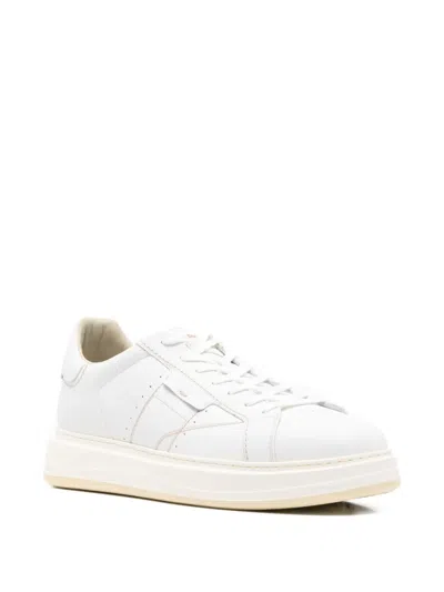 Woolrich Arrow Perforated Panel Sneakers In White