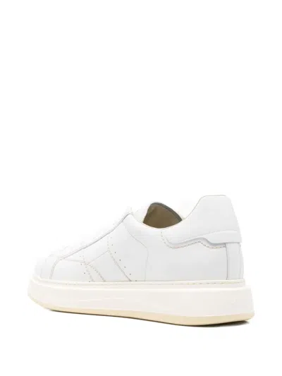 Woolrich Arrow Perforated Panel Sneakers In White