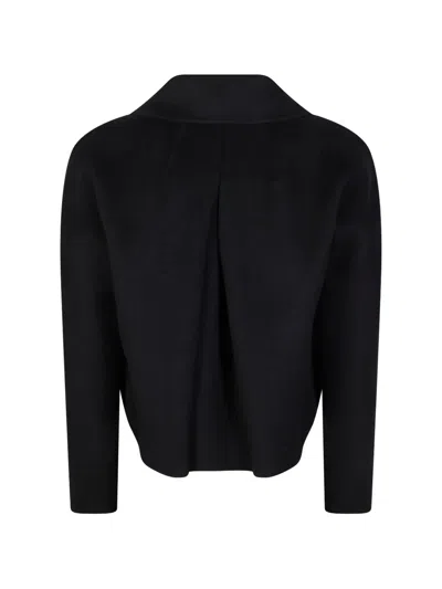 Max Mara Buttoned Pocket Jacket In Black