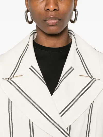 Psophia Stripe-pattern Double-breasted Jacket In Multi