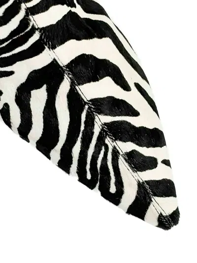 Studio Amelia Petra Zebra-print Ankle Boots In White