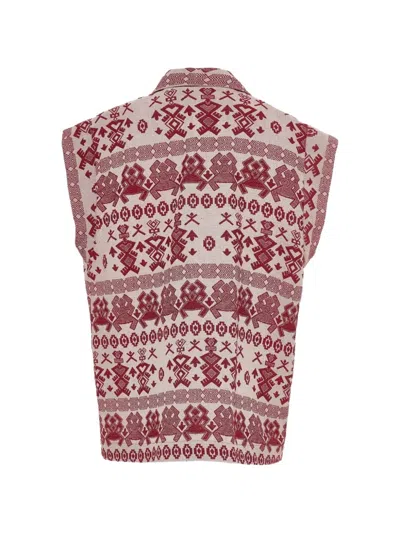 Devotion Patterned Belted Jacket In Multi