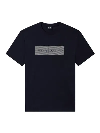 Armani Exchange Pattern T-shirt In Black