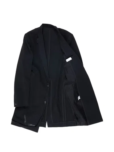 Alexander Digenova Button Notched Lapels Jacket In Black