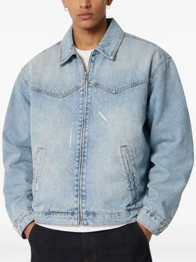 Represent Buttoned Denim Jacket In Blue