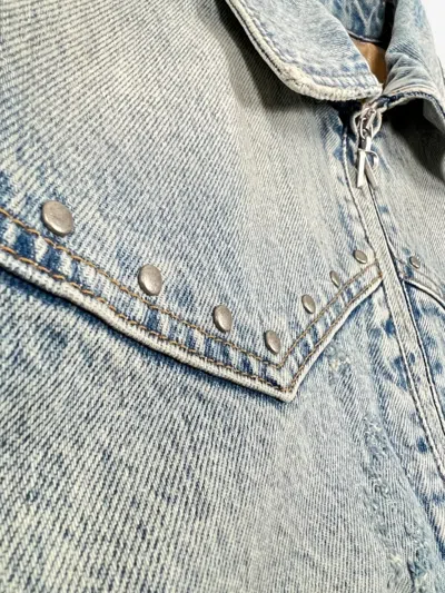 Represent Buttoned Denim Jacket In Blue