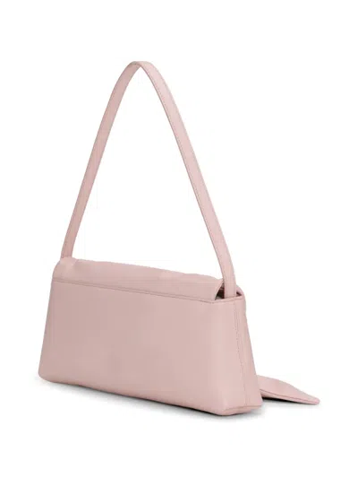 Rotate Birger Christensen Drape Leather Shoulder Bag In Pink