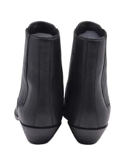 Pre-owned Saint Laurent Leather Boots In Black