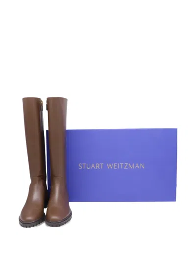 Pre-owned Stuart Weitzman Leather Boots In Brown