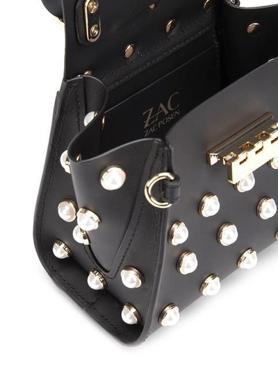 Shop Zac Zac Posen Mini 'earthy Iconic Top Handle' Umhängetasche In Black
