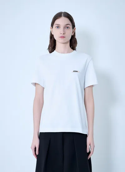 Jacquemus Le T-shirt Gros Grain T-shirt In White