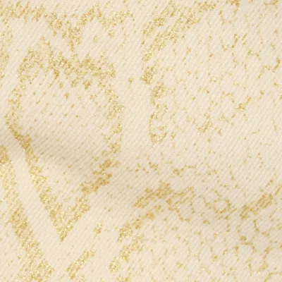 Roberto Cavalli White Micro Shorts With Gold Python Pattern In Multi