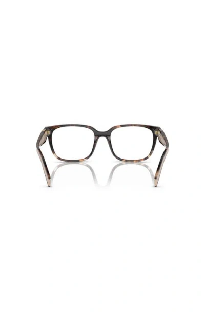 Prada 52mm Rectangle Optical Glasses In Gray