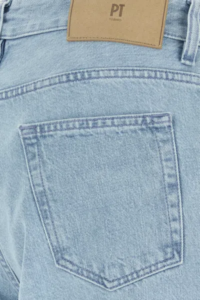 Pt Torino Straight Leg Denim Jeans Five Pocket Design In Blue