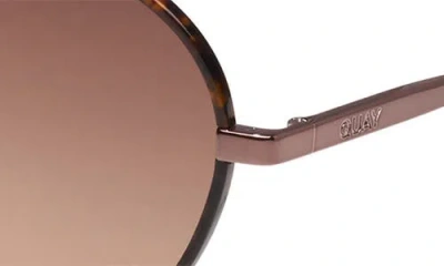 Quay Say Less 59mm Aviator Sunglasses In Neutral