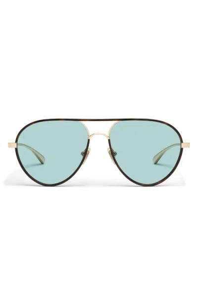 Quay Say Less 59mm Aviator Sunglasses In Neutral