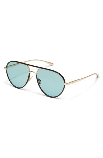 Quay Say Less 59mm Aviator Sunglasses In Neutral