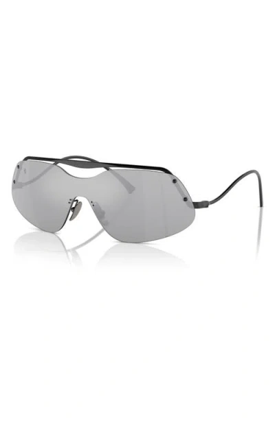 Scuderia Ferrari 138mm Rectangular Sunglasses In Gray