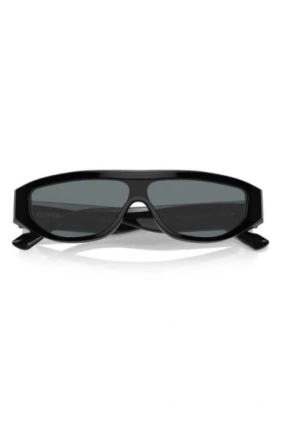 Scuderia Ferrari 125mm Rectangular Shield Sunglasses In Black