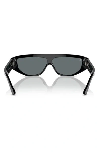 Scuderia Ferrari 125mm Rectangular Shield Sunglasses In Black
