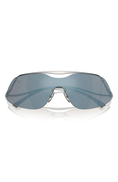 Scuderia Ferrari 138mm Rectangular Sunglasses In Metallic
