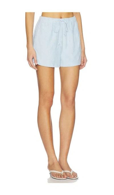 Bobi Relaxed Terry Short In Blue