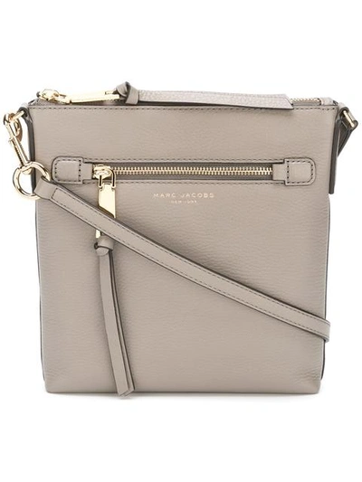 Marc Jacobs Recruit North/south Leather Crossbody Bag - Beige In Mink/gold