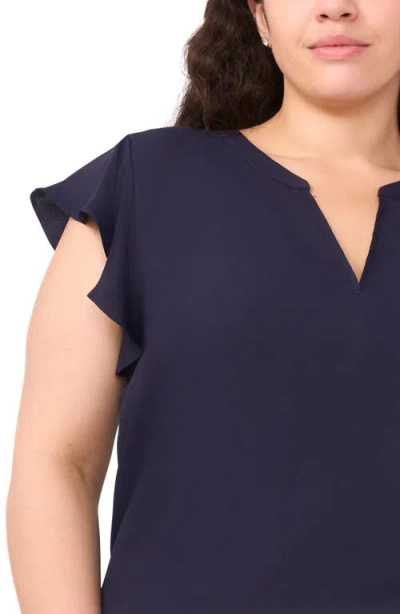 Halogenr Halogen(r) Flutter Sleeve Top In Blue