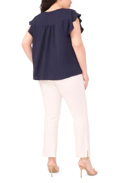 Halogenr Halogen(r) Flutter Sleeve Top In Blue