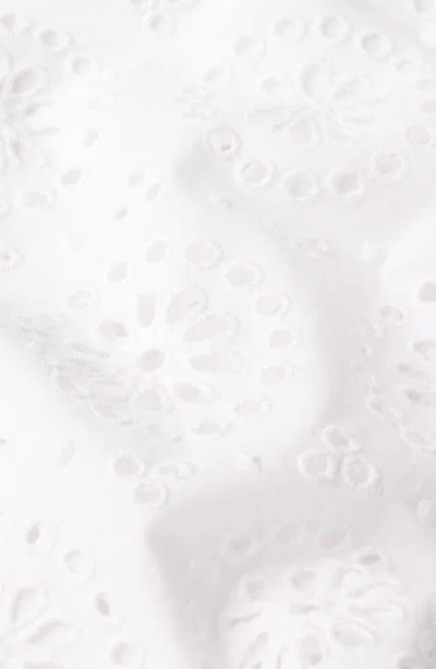 Frame The Solstice Eyelet Midi Skirt In White