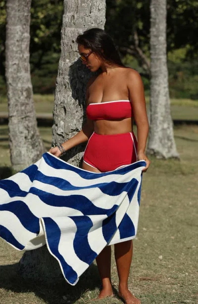 Slowtide Stripe Beach Towel In Multi