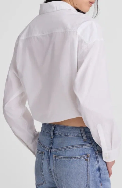 Madewell Drawstring Button-up Shirt In White