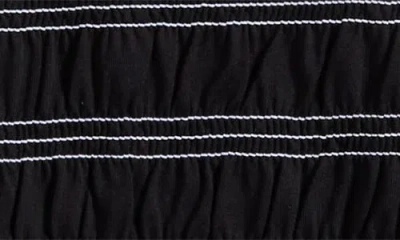 Madewell Smocked Short Sleeve Tee Jet Black