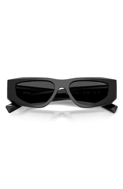 Prada Symbole Rectangular-frame Sunglasses In Gray