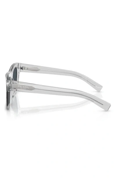 Prada 54mm Rectangular Sunglasses In Metallic