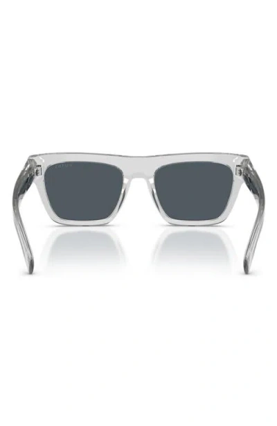 Prada 54mm Rectangular Sunglasses In Metallic