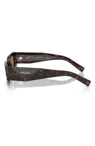 Prada Symbole Rectangular-frame Sunglasses In Metallic