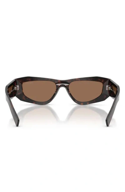 Prada Symbole Rectangular-frame Sunglasses In Metallic