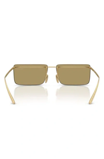 Prada 60mm Rectangular Sunglasses In Brown