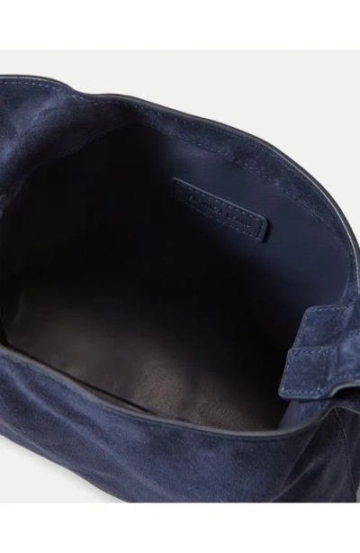 Veronica Beard Suede Swing Top Handle Bag In Blue