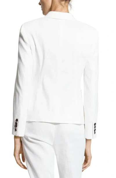 Theory Shrunken Three Button Blazer In White