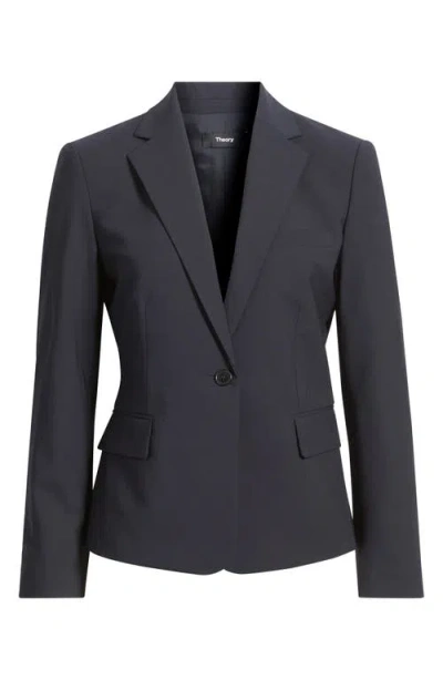 Theory Slim Fit Stretch Wool One Button Blazer In Multi